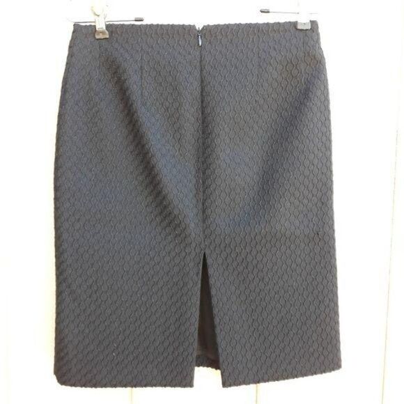 Costume National Italian Wool Honeycomb Textured A-line‎ Skirt Black Sz 4 - Picture 7 of 11